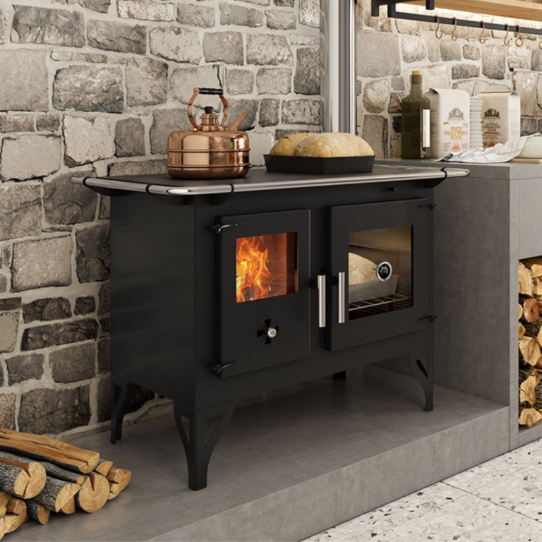 Fogão a Lenha de dupla combustão Barcelona F700F | Metávila