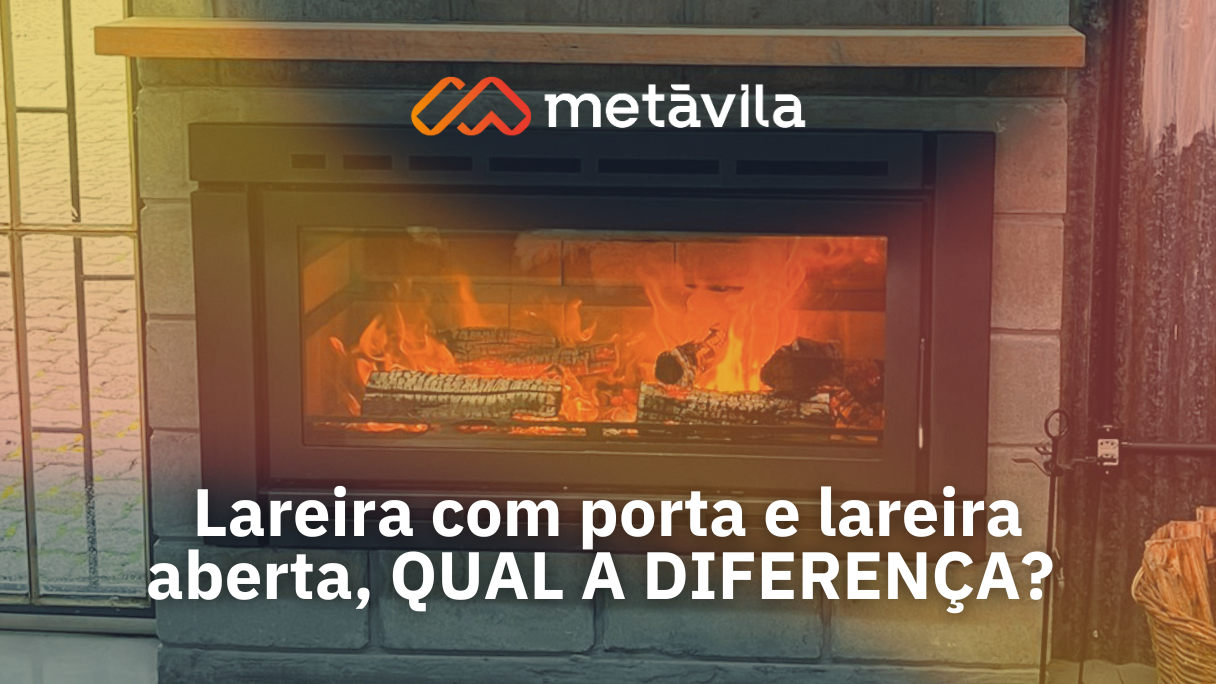 Imagem mostrando um calefator insertável que pode ser chamado de lareira com porta